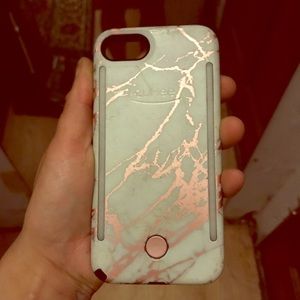 Lumee selfie light pink phone case
